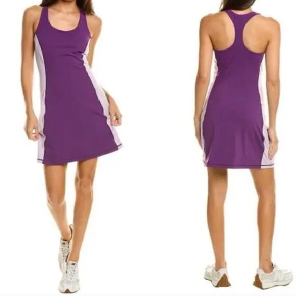 Sweaty Betty Power Workout Performance Dress Deep Purple Colorblock Womens XS - Picture 1 of 9